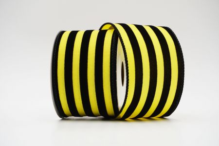 Striped Wired Ribbon_KF6690GC-6-53_Yellow